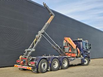 Scania G490 8x4*4 / PALFINGER CRANE + HOOKLIFT